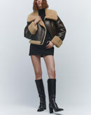 Jaqueta de Couro Forrada em Lã [PRONTA ENTREGA]